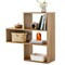 Costway 3-Shelf Concave/Convex Bookshelf Room Organizer with Anti-Toppling Device Freestanding